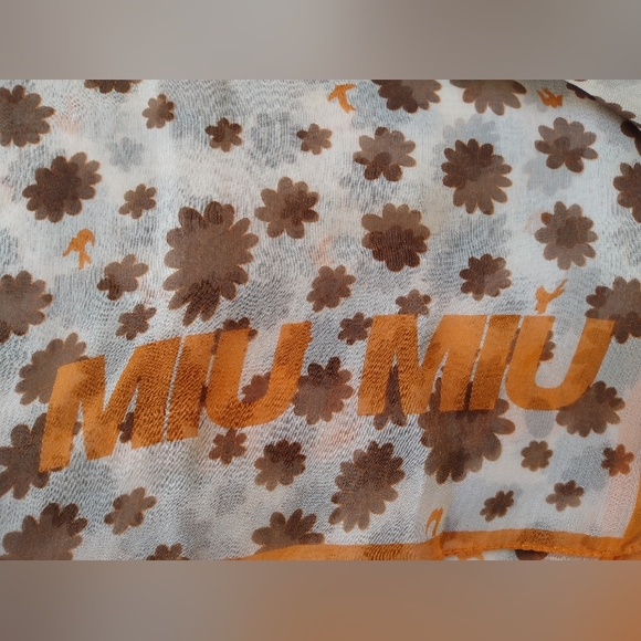 Rare Miu Miu Limited Edition design star clouds 100% Silk Scarf/Shawl very long - Picture 2 of 10